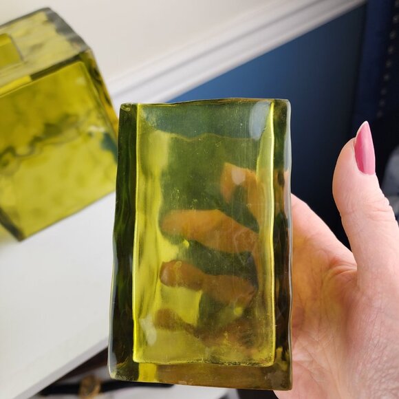 Ice Cubes Green Acrylic Bathroom Waste Basket Tissues Soap Dish Toothbrush Cup - Picture 5 of 10